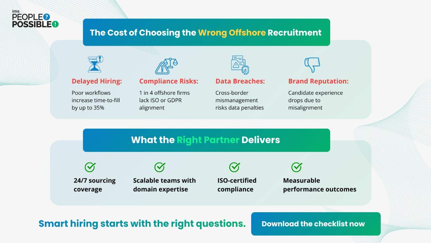 Key risks of choosing the wrong offshore recruitment partner in 2026, including compliance failures, delays, and poor hiring outcomes.